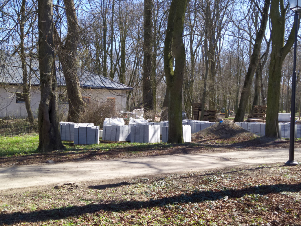 Park Aleksandria w Siedlcach w czasie remontu i prac rewitalizacyjnych - 29.03.2023