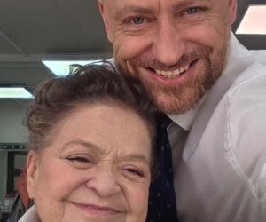 Barwy szczęścia po wakacjach 2026 na planie. Maciej Wilk (Adam Szczyszczaj), Lucyna (Grażyna Zielinska)