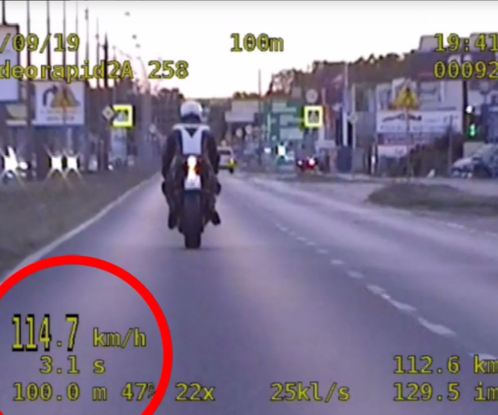 Motocyklista pędził uliami Bydgoszczy
