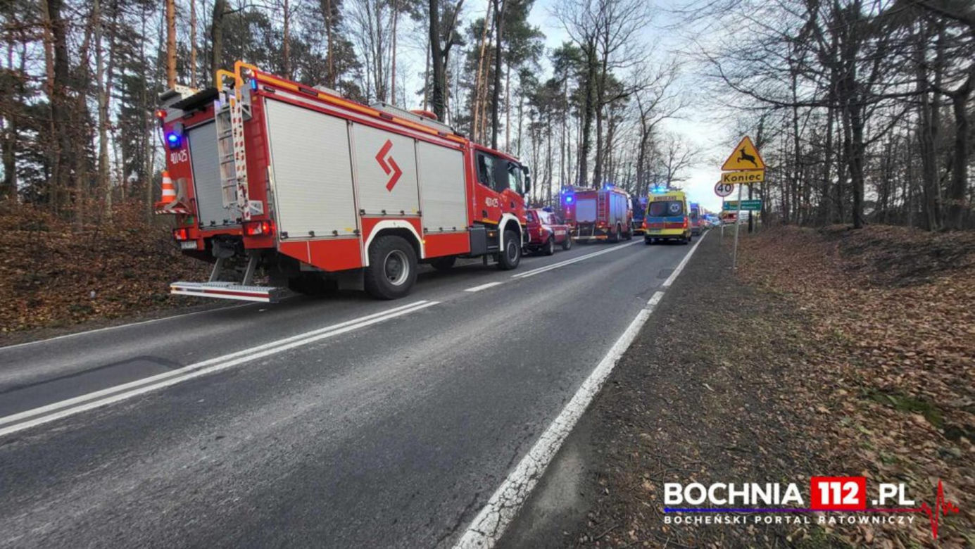 Poważny wypadek autobusu zastępczego transportu kolejowego