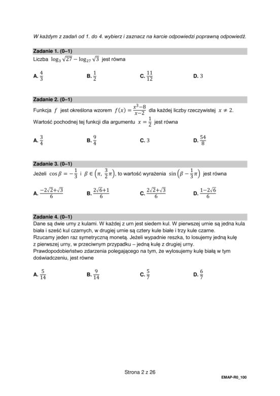 Matura 2022: matematyka. Arkusze odpowiedzi, pytania CKE. Poziom rozszerzony