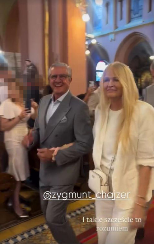 Zygmunt Chajzer na ślubie syna Filipa
