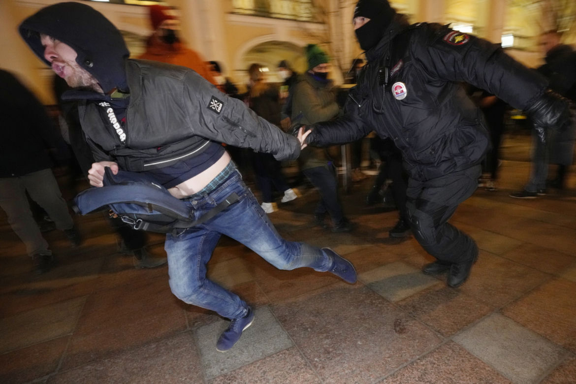 Protesty w Rosji przeciwko wojnie na Ukrainie 