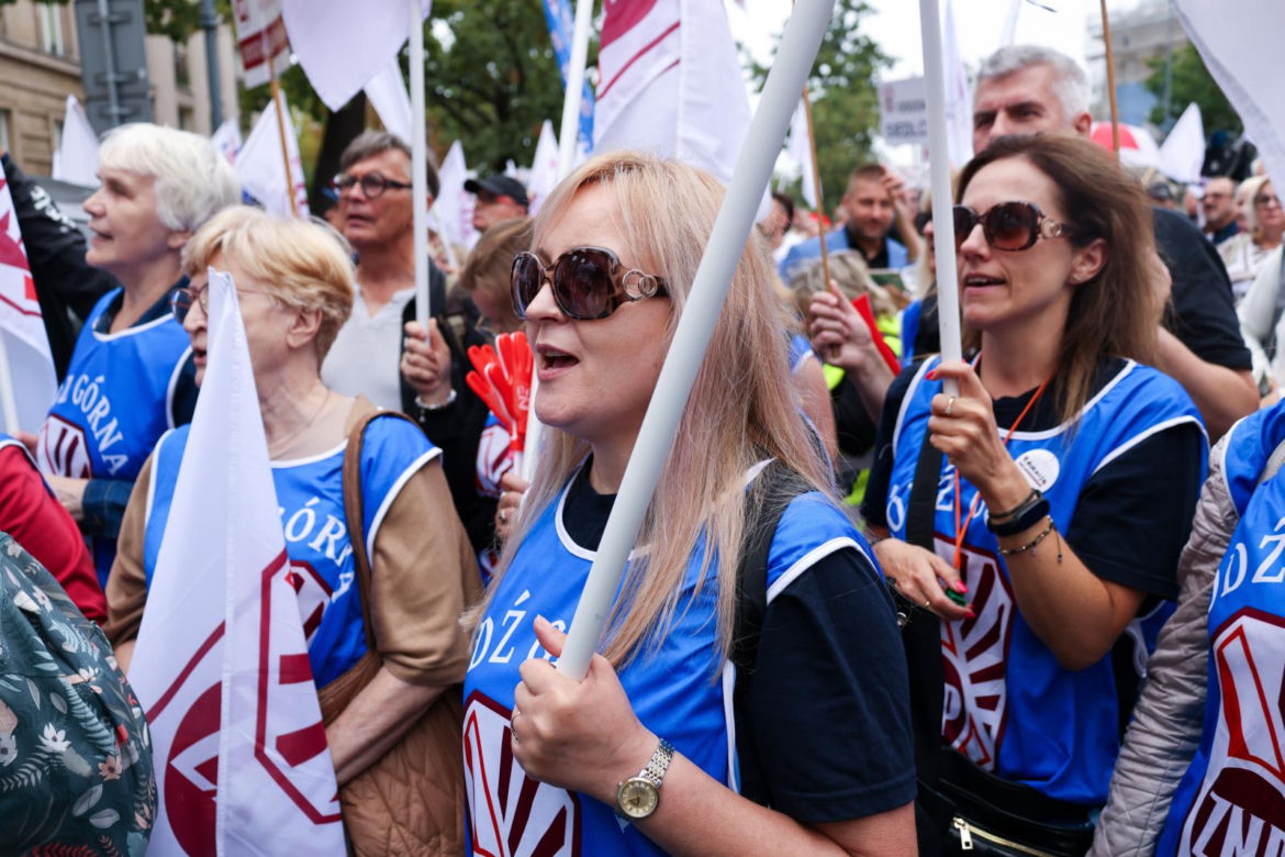 Protest nauczycieli w Warszawie (1.09.2025)