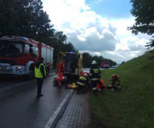 Groźny wypadek na DK 15. Butle z gazem wypadły na drogę! [ZDJĘCIA]