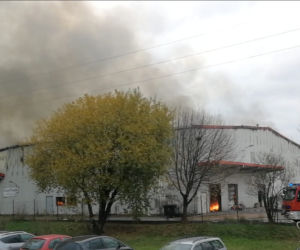 Pożar hali przy Krakowiaków