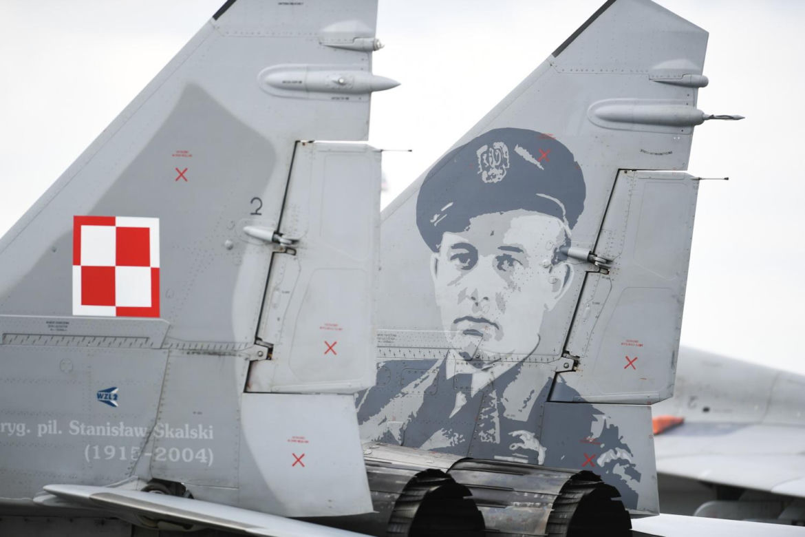 MiG-29 nr 4105 z portretem gen. bryg. pil. Stanisława Skalskiego