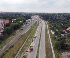 Budowa węzła Łękno - lipiec 2021