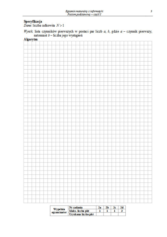 Matura 2013, informatyka poziom podstawowy 