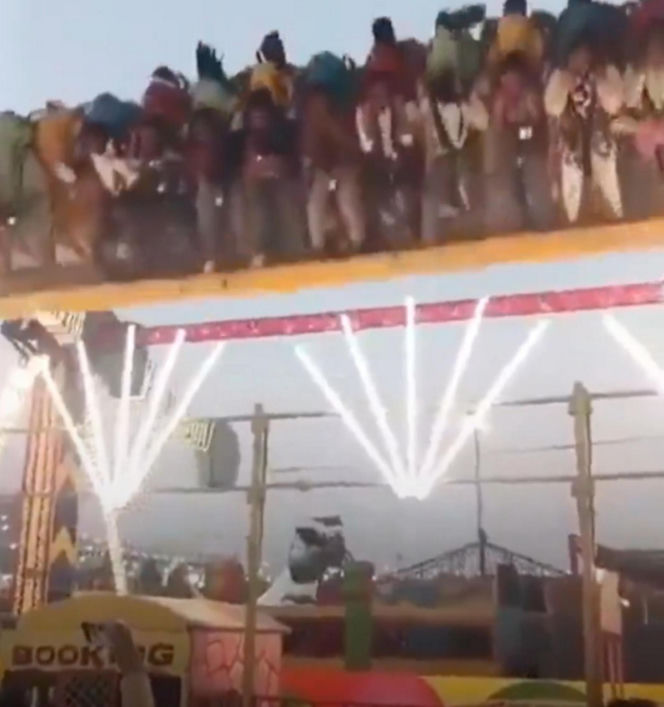 Rozpędzona karuzela z ludźmi runęła na oczach tłumu! Jedna osoba zginęła, 13 rannych