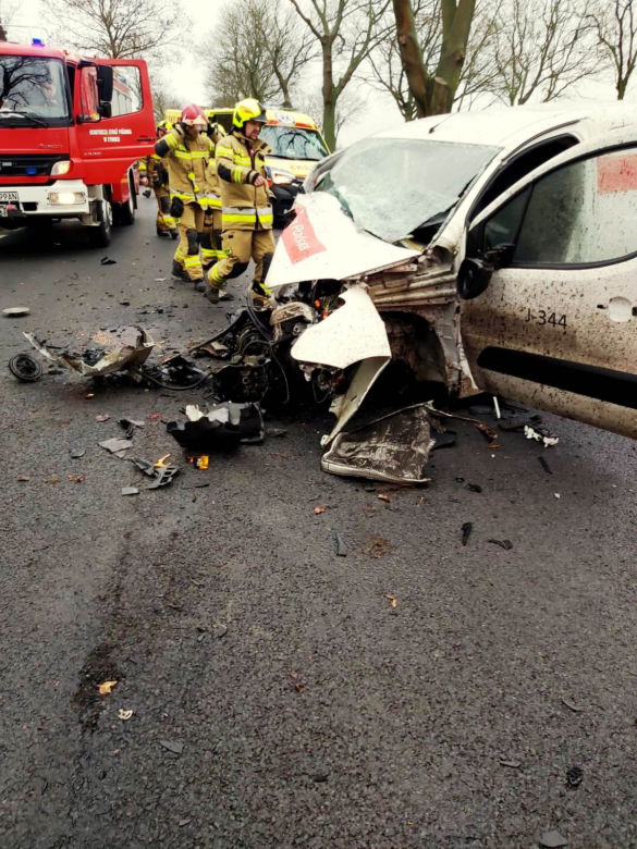 Citroen Poczty Polskiej roztrzaskał się o drzewo. 52-latek nie żyje [ZDJĘCIA]