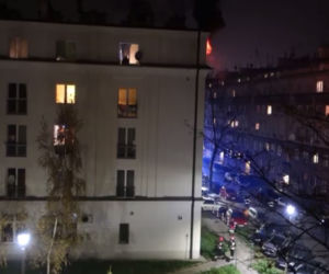 Kraków: Pożar mieszkania w Nowej Hucie [WIDEO]
