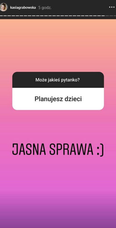 Katarzyna Grabowska na Instagramie o dziecku i ciąży