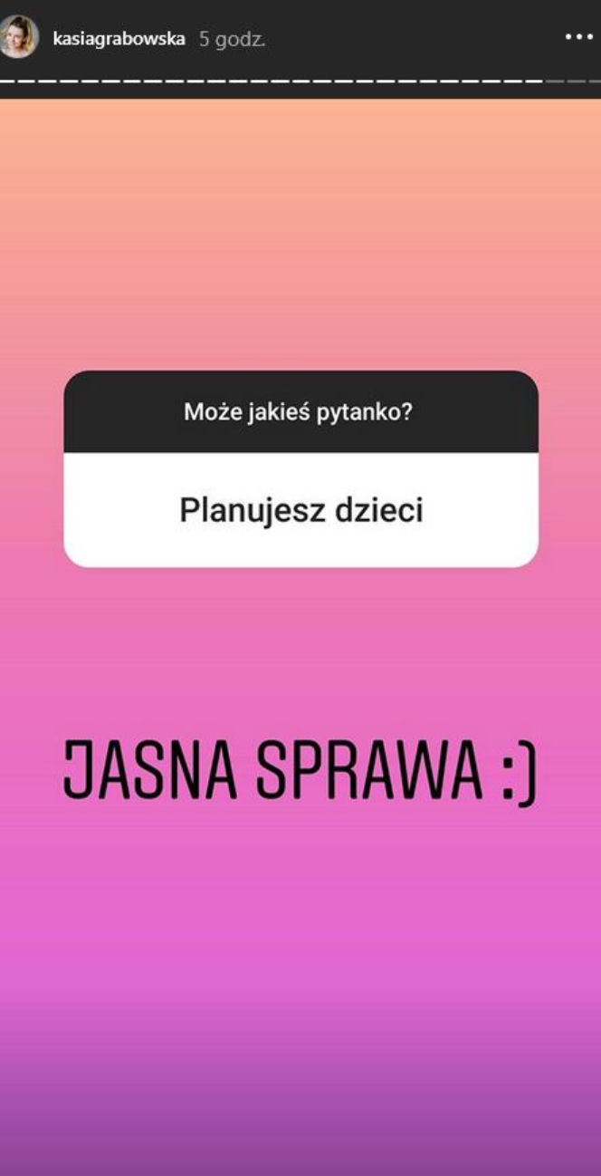 Katarzyna Grabowska na Instagramie o dziecku i ciąży
