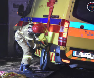 Karetka wbiła się w zabytkowy pałac