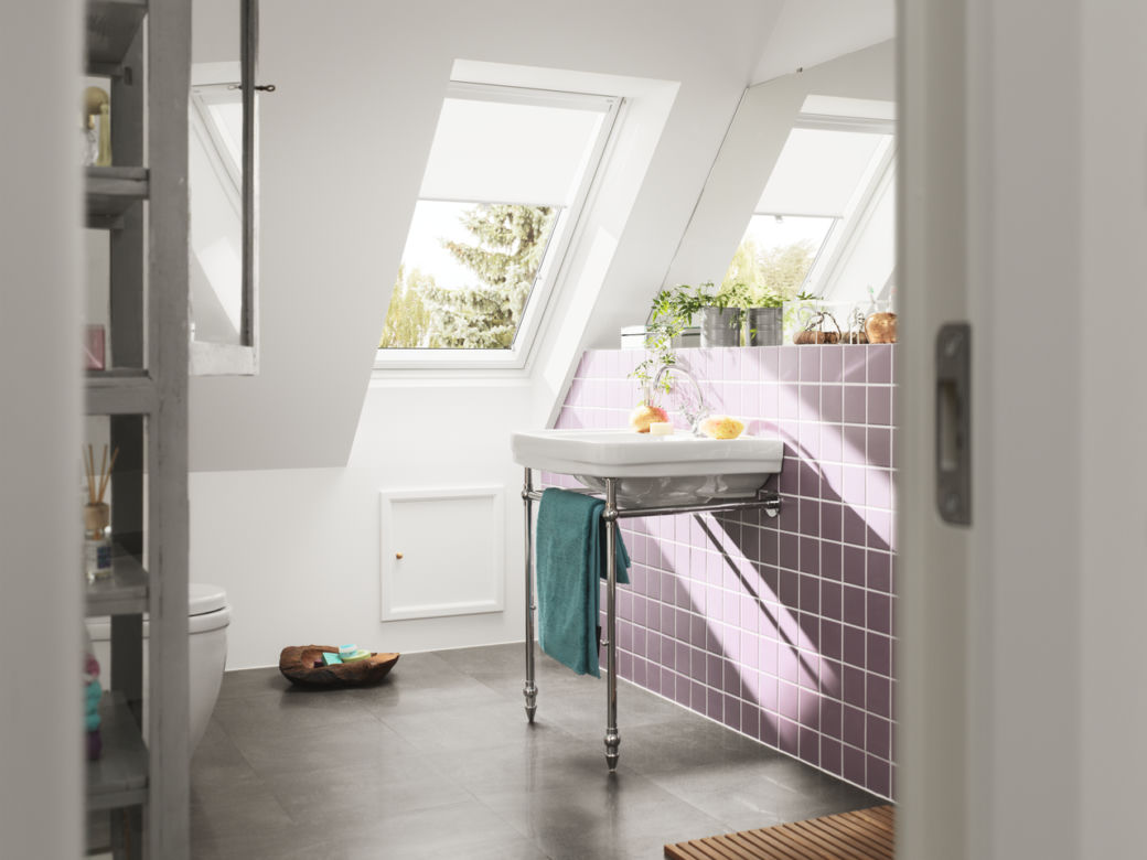 Łazienka na poddaszu Velux