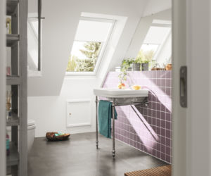 Łazienka na poddaszu Velux