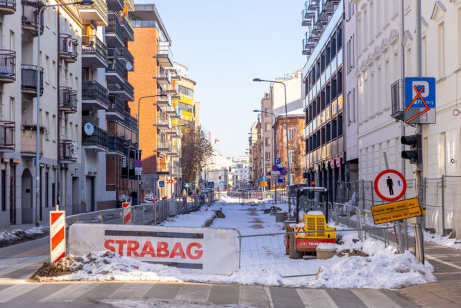 Przebudowa ul. Okrzei w Warszawie