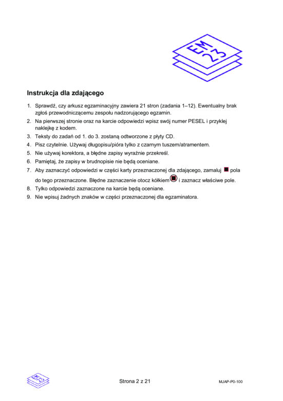matura język angielski (pp) formuła 2023