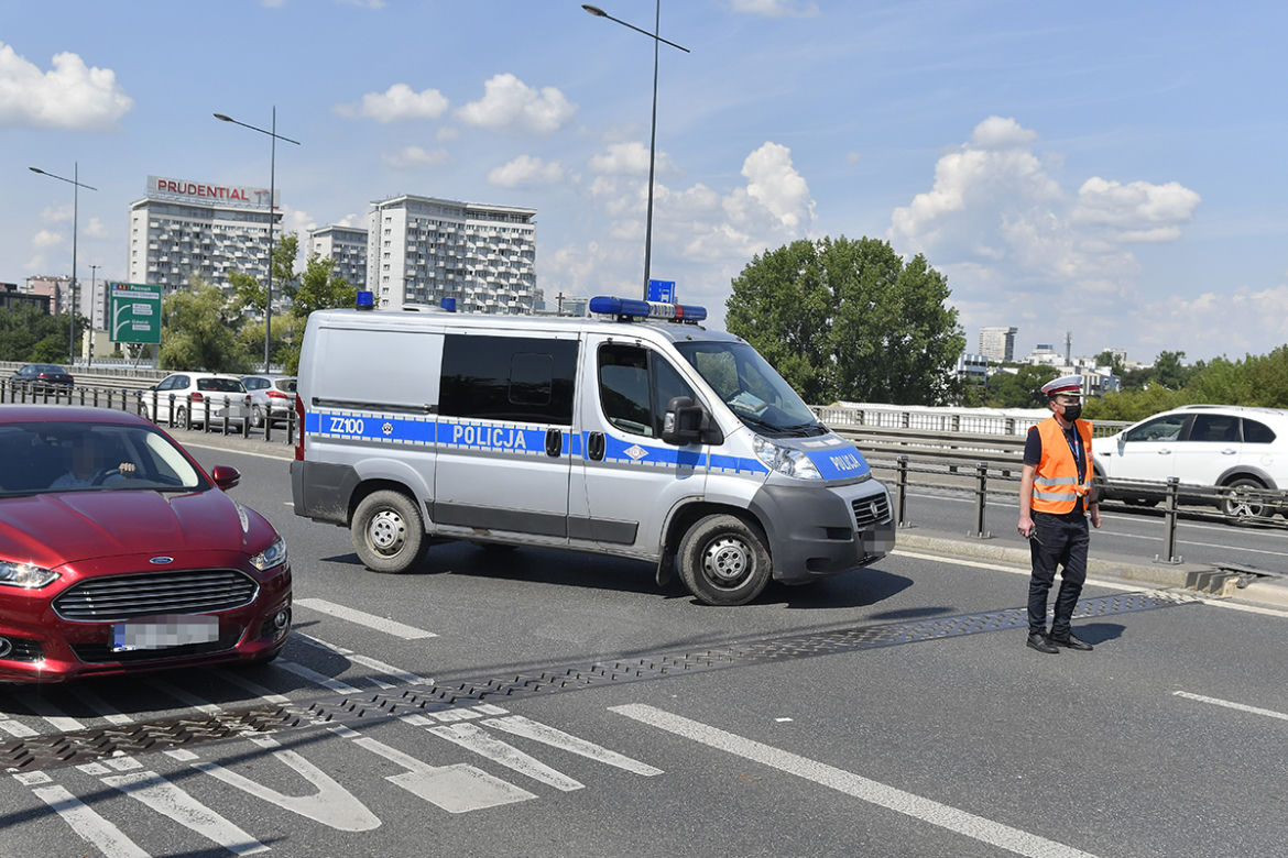 Zderzenie na Trasie Łazienkowskiej