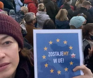 Celebryci na manifestacji w Warszawie