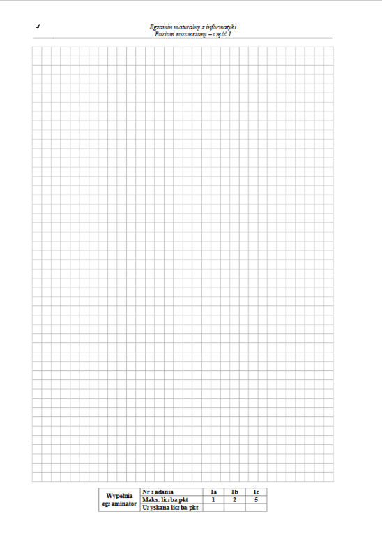 Matura 2013, informatyka poziom rozszerzony