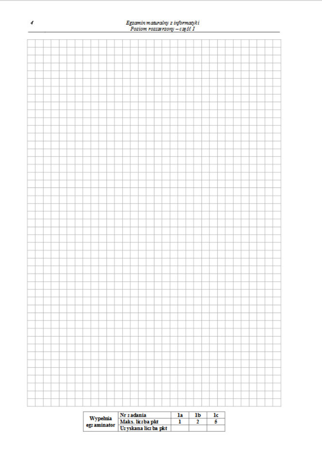 Matura 2013, informatyka poziom rozszerzony