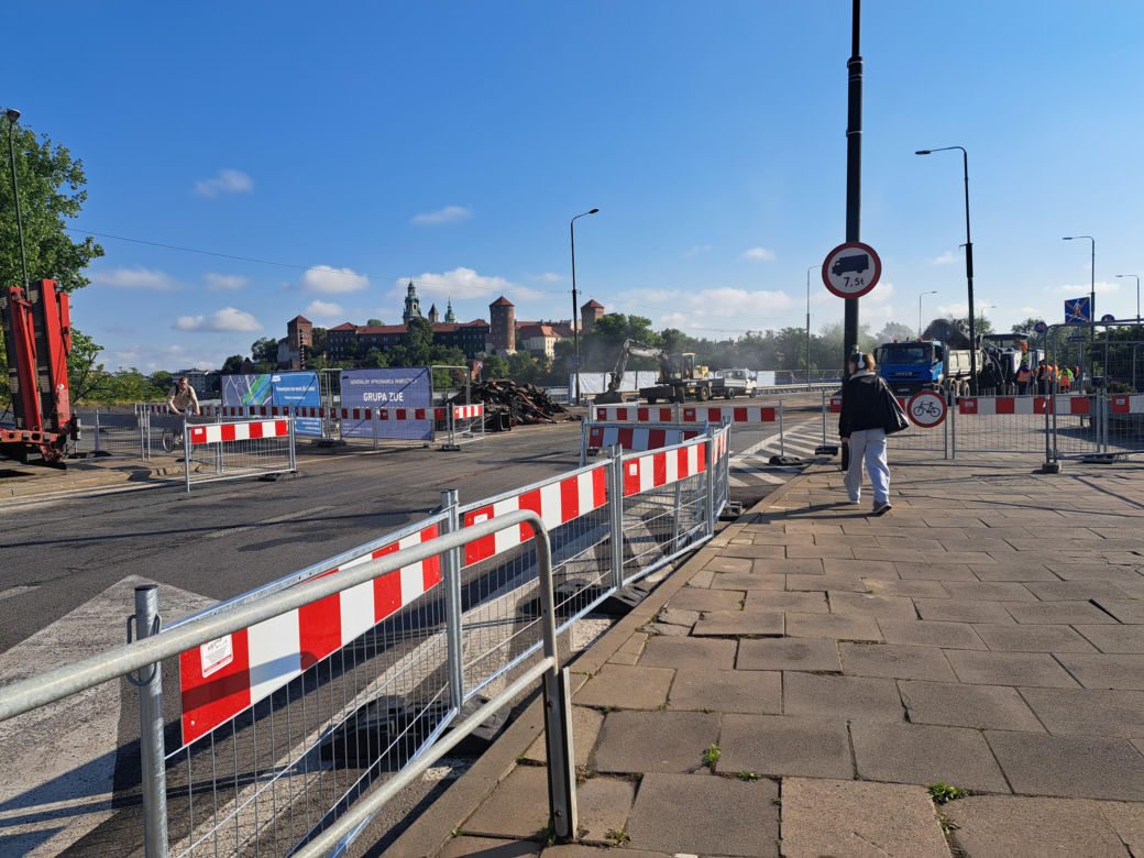 Remont mostu Grunwaldzkiego w Krakowie