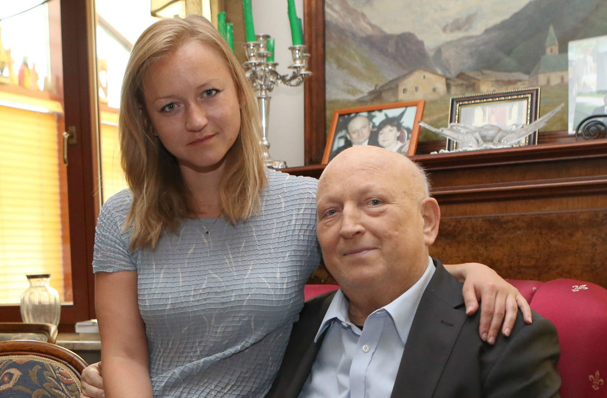 Józef Oleksy z córką Julią