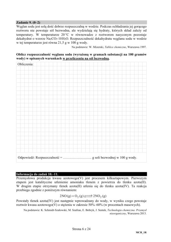 Matura 2020 ARKUSZE CKE: Chemia