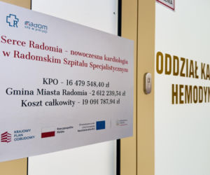 16 milionów złotych na rozwój kardiologii w Radomskim Szpitalu Specjalistycznym. Pieniądze pochodzą z Krajowego Planu Odbudowy 