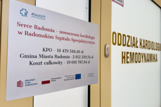 16 milionów złotych na rozwój kardiologii w Radomskim Szpitalu Specjalistycznym. Pieniądze pochodzą z Krajowego Planu Odbudowy 