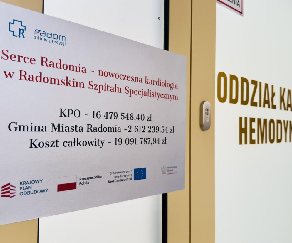 16 milionów złotych na rozwój kardiologii w Radomskim Szpitalu Specjalistycznym. Pieniądze pochodzą z Krajowego Planu Odbudowy 