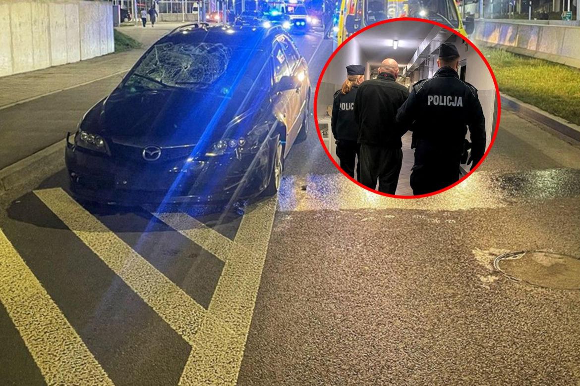 Opole. Staranował na chodniku matkę z dwojgiem dzieci. 49-latek z mazdy był nietrzeźwy i usłyszał zarzuty [ZDJĘCIA]