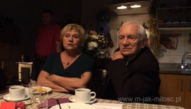 M jak miłość - kulisy serialu. 54 rocznia ślubu Mostowiaków. Witold Pyrkosz (Lucjan), Teresa Lipowska (Barbara)