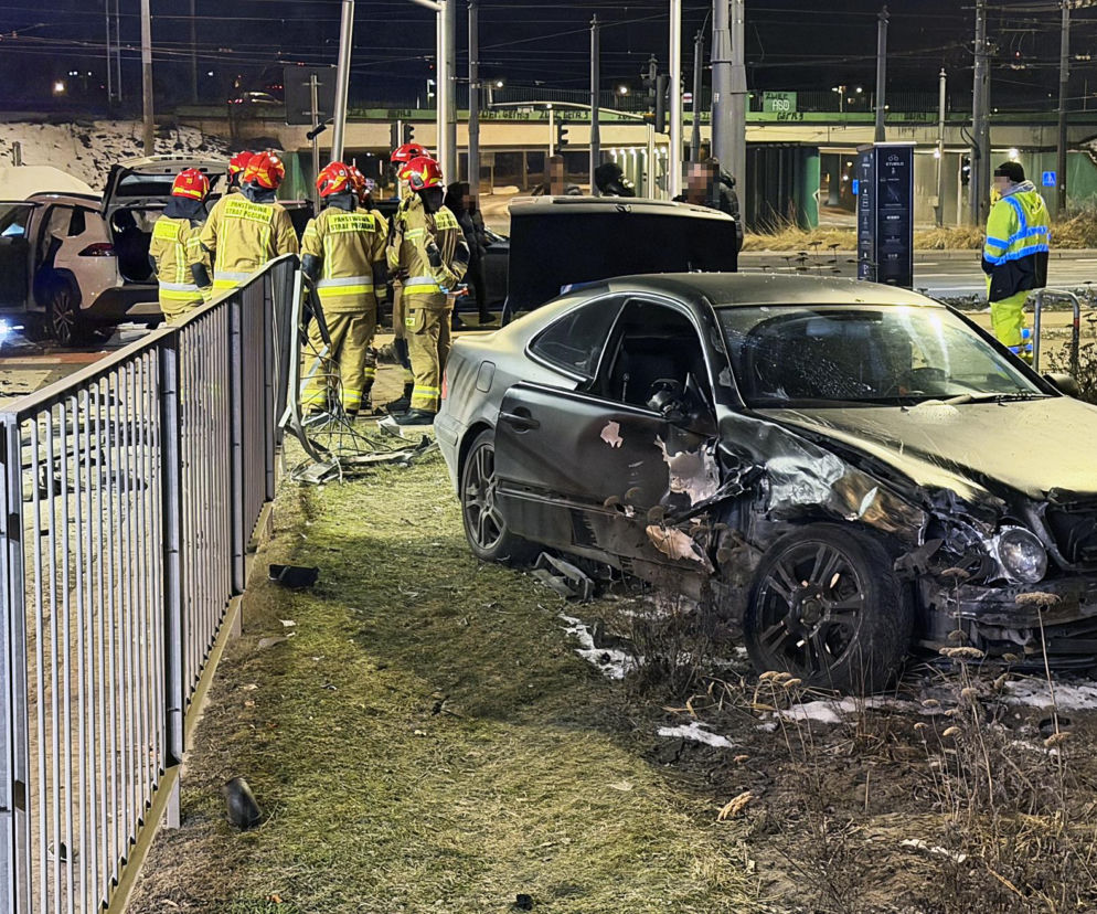 Wypadek na Rondzie Żaba w Warszawie
