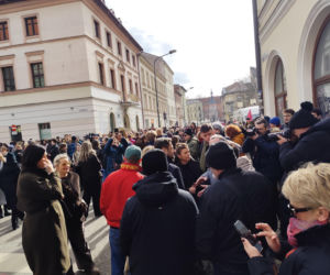 Kraków. Protest przeciwko budowie hoteli na Kazimierzu
