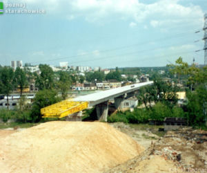 Budowa wiaduktu na trasie N-S Starachowice/ Kwiecień 1998