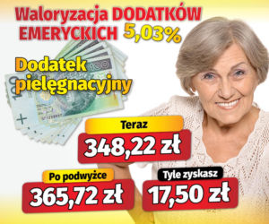 Waloryzacja dodatków do emerytur 5,03