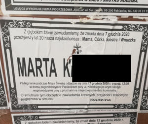 20-letnia Marta z Pabianic zginęła od ciosów nożem. Zostawiła maleńką córeczkę. Dziś pożegnało ją całe miasto