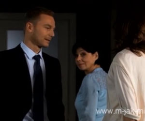 M jak miłość. Andrzej (Krystian Wieczorek), Sonia (Marta Król), Wanda (Maria Rybarczyk)
