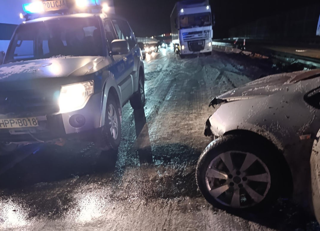 Wypadek na trasie S1 w Podwarpiu