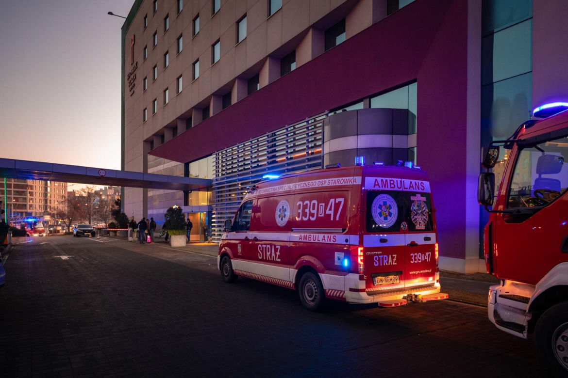 Pożar hotelu Plaza we Wrocławiu. Jedna osoba poniosła śmierć
