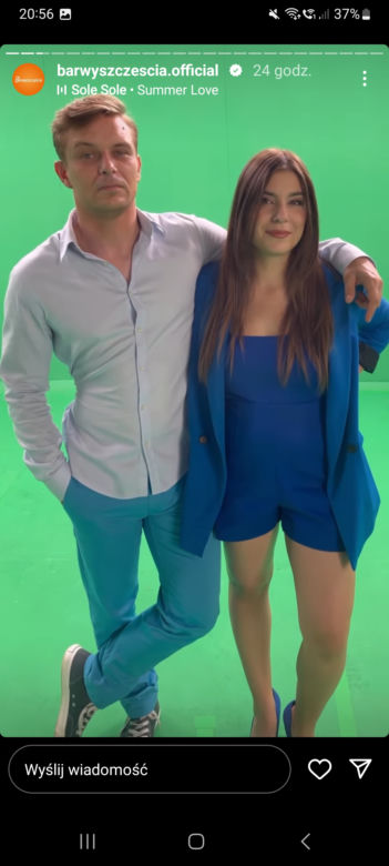 Nowa czołówka Barw szczęścia 2023. Hubert (Marek Molak), Agata (Natalia Zambrzycka)