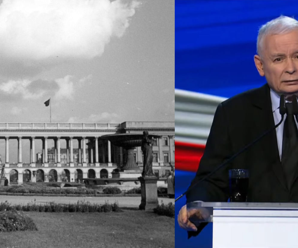Kaczyński zapowiada odbudowę Pałacu Saskiego 