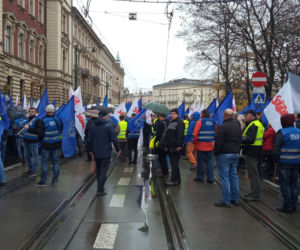 Wielki protest hutników w Krakowie