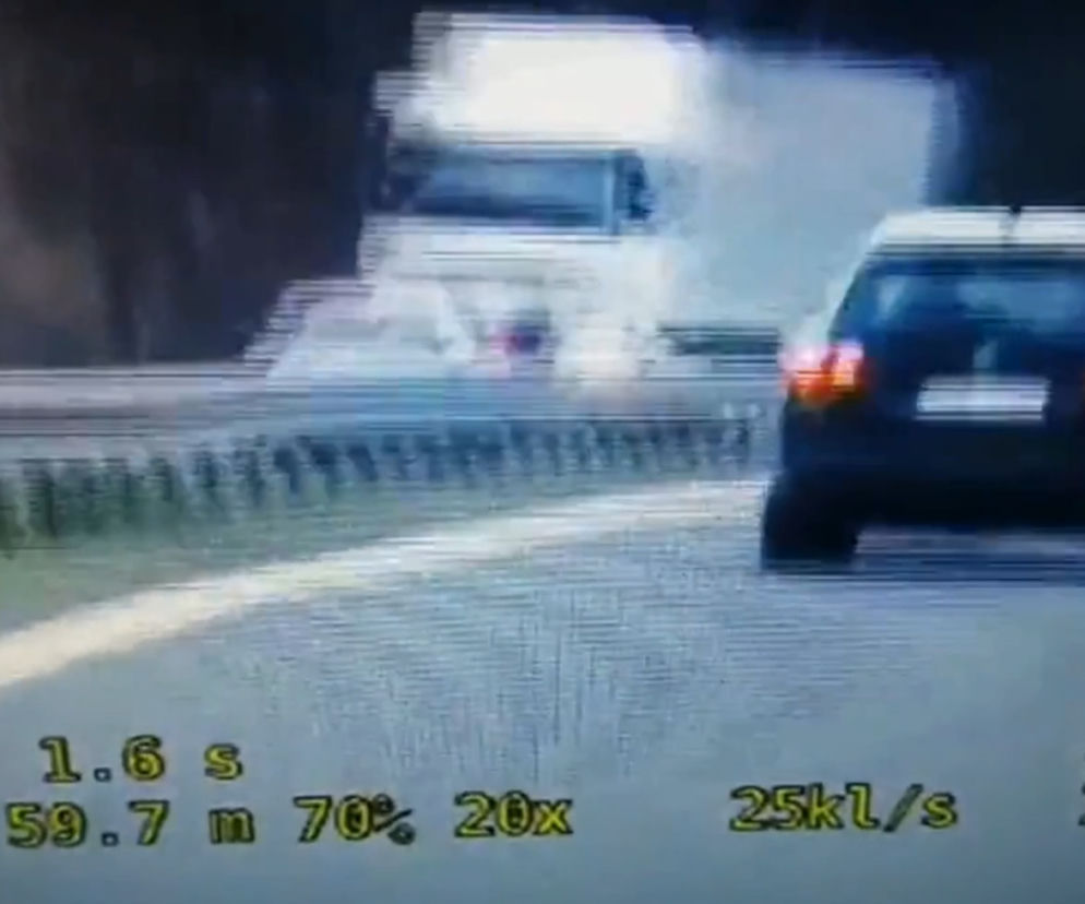 Po wypiciu syropu pędził krajową 19 z prędkością 138 km/h. Nagrała go kamera radiowozu