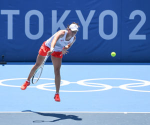 Iga Świątek - zdjęcia z meczu II rundy turnieju olimpijskiego w tenisa ziemnego
