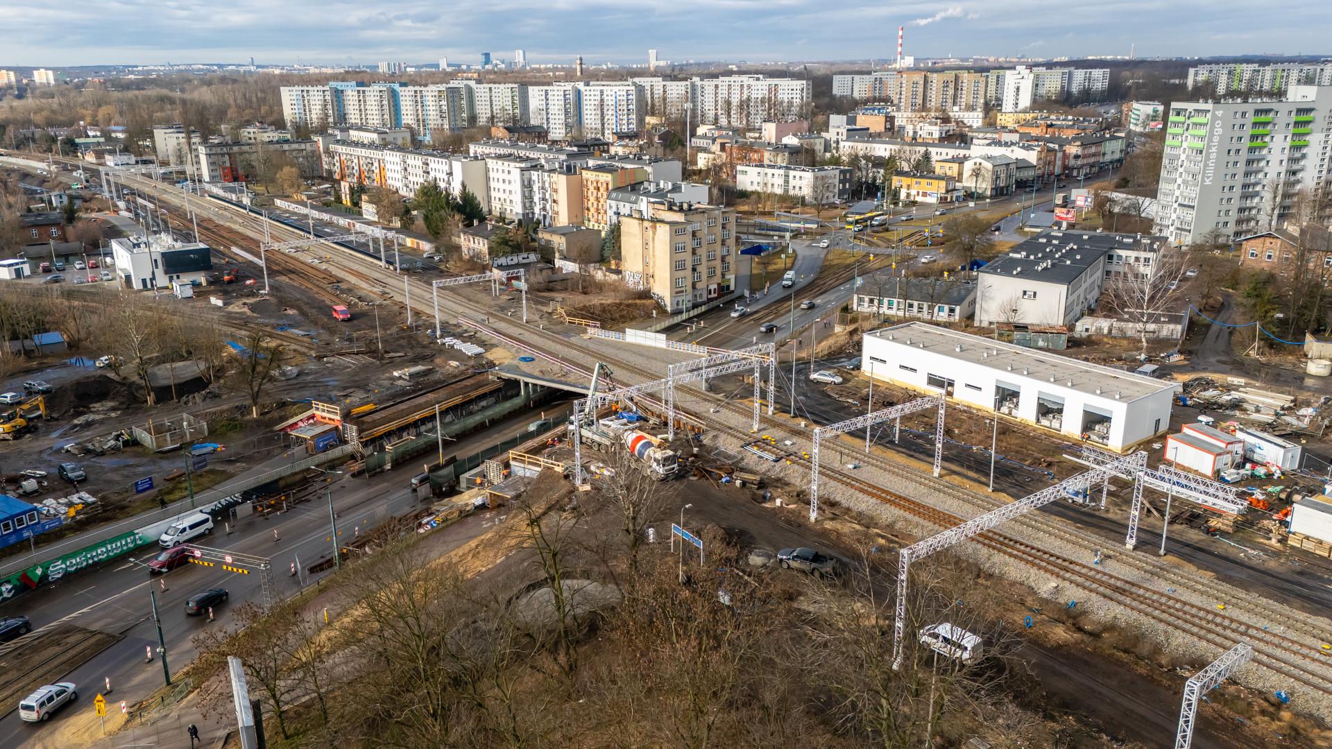 Przebudowa linii kolejowej E65 w Sosnowcu, remonty wiaduktów, dworca, peronów