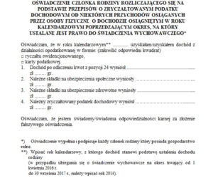 Wzór wniosku Rodzina 500+ /21